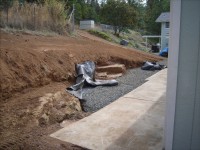 Backyard takes shape with some small excavation